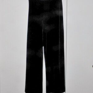 ALEX Evenings Black Velvet Wide Leg Pants Size Medium Pull On Party Holidays